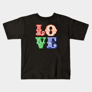Pixel Perfect Love Kids T-Shirt